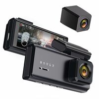 Boult Cruisecam X3 Car DashCam with 2K + 4MP Front & 1080p + 2MP Rear HD Recording, 3.7" LCD Touch Screen, 145° Field of View, Mobile App Connectivity, Heat Resistant, G-Sensor, WiFi Connectivity