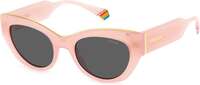 POLAROID Womens Cat Eye Sunglasses Pink Frame, Grey Lens (50) - Pack of 1