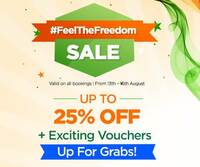 Feel The Freedom Sale - Upto 25% Off + Exciting Vouchers 