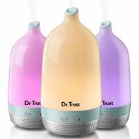 Dr Trust Plastic Home Spa Luxury Home Office Cool Mist Aroma Oil Diffuser And Humidifier - 200 Ml (White)