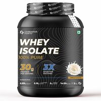 Carbamide Forte Whey Protein Isolate 100% Pure Protein Powder | 30g Protein per serving with 3X digestive Enzymes | 6.89g BCAA | 14.50g EAA | 0g added sugar | Vanilla Flavour - 2Kg