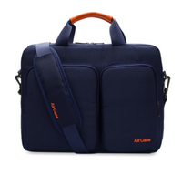 AirCase Unisex Navy Blue 13.3 Inch/14 Inch Messenger Laptop Bag with Shoulder