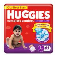 Huggies Complete Comfort Wonder Pants | Pant Style Baby Diapers L Size, 64 Count | 