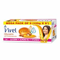 Vivel Glycerin Bathing Soap (125g - Pack of 9)