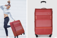 Skybags Striped Beach Soft Large Trolley Suitcase
