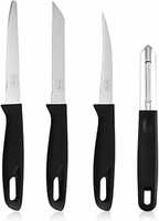 Pigeon by Stovekraft Edge High Grade Stainless Steel 4 Pcs Kitchen Knife Set | Black  Apply ₹50 coupon