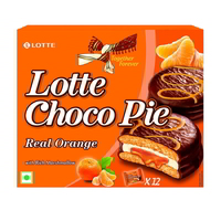 Lotte Choco Pie Real Orange@90 for  12 pcs 



