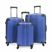 KENNETH COLE Reaction Out of Bounds 4-Wheel Hardside 3-Piece Luggage Set: 20" Carry-on, 24", 28",Navy Blue