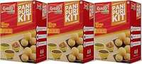 Kwality Pani Puri kit 43 pcs with 2 different flavours Sweet and Spicy Pani Powder 150g [Pack 3]