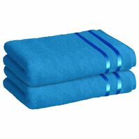 Story@Home 100% Cotton Terry Set of 2 Pieces Bath Towel for Women/Men, 450 GSM, (60 X 120 cms, Blue)