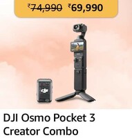 DJI Osmo Pocket 3 Creator Combo, Vlogging Camera with 1'' CMOS & 4K/120fps Video, 3-Axis Stabilization, Face/Object Tracking, Fast Focusing, Mic Included for Clear Sound, Small Camera for Photography

