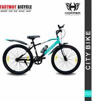 Fastway Bicycle HOPPER JETPRO N/IBC 24T S/GREEN, WITH 90% ASSEMBLED 24 T Road Cycle  (Single Speed, Multicolor, Rigid)