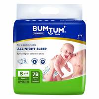 Bumtum Baby Diaper Pants, Small Size 78 Count