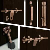 Plantex Stainless Steel Door Kit for Single Door/Door Hardware/Door Accessories (10 inch Al-drop,8 inch Latch, 8 inch 2 Handles,7 inch Tower Bolt and 4 inch Door Stopper) - (DK-07-PVD Rose Gold)