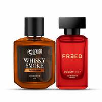 Beardo Whiskey Smoke Bourbon & Freed Smoking Hot Perfume Edp Set Of 2 | For Men & Women | Anniversary Gift For Couple Special | Wedding Gift For Couples | Rakhi Gift For Brother | Gift For Friends