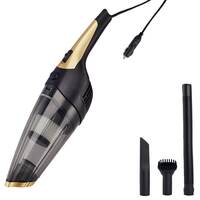 Lowest: amazon basics Portable Car Vacuum Cleaner with 6600Pa Powerful Suction, 4.6 M Cord, Reusable Hepa Filter for Deep Cleaning, Black