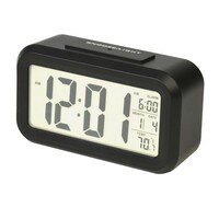 Kadio RCA Digital Alarm Clock, Plastic, Black, 14.7W x 5.8H Centimeter