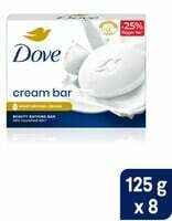 Dove Set of 8 * 125g Cream Beauty Bathing Bars 