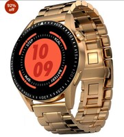 Fire-Boltt Talk 2 Pro Ultra 1.39" Round Display Stainless Steel Luxury Smart Watch, Bluetooth Calling & 360 Health Monitoring, 123 Sports Modes, Inbuilt Voice Assistant (Gold)