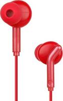 ZEBRONICS ZEB-BRO, With In-Line MiC, 3.5mm Jack, 10mm drivers, Compatible for Phone/Tablet Wired Headset  (Red, In the Ear)
