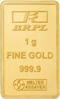 Bangalore Refinery 1g Gold Bar 24 (9999) K 