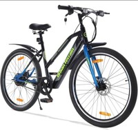 Urban Terrain Bolton Electric Cycle/Bicycle with Rigid Fork for Men/Women, Range 35+km (Li-ion) Battery Cycle 27.5 inches Single Speed Electric Cycle