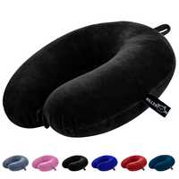 Billebon Premium Neck Pillow for Travelling Airplane Travel Pillow Comfortable Head Rest Neck Holder Pillow (Black)