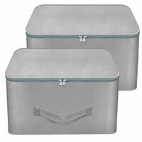 Storite 2 Pack Nylon Wardrobe Bag Underbed Moisture Proof Cloth Storage Organizer