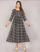 Priyagini Women Printed Anarkali Kurta Size - S