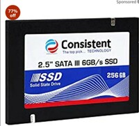 Consistent 2.5" 256GB SSD (CTSSD256S6) with SATA III Interface, 6Gb/s Read/Write Speed Upto - 552/500 MB/s, 5 Years Warranty 