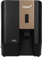 LIVPURE Allura - No Service Cost for 2.5 years - All Filters Included 7 L RO + UV + Copper Water Purifier  (Black)