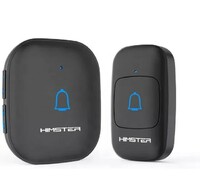  Himster Wireless Doorbell, Waterproof Door Bell Chime Kit Alarm for Home at Upto 1000 Feet Range Operating with 56 Melodies, LED Flash, 7 Levels Adjustable Volume (Black 1 Transmitter & 1 Receiver) 
