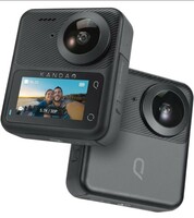 (newly launch) Kandao QooCam3 360° Camera with1.55 Sensor (Dual Battery Bundle) Waterproof Camera, 5.7K Wide-Angle with Lens Cover, Realtime Editing, 5X Stabilization for Sports, Outdoor, Travel