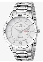 TIMEWEAR Analog Day Date Functioning Stainless Steel Chain Watch for Men