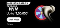 Amazon Spin and Win OnePlus Buds Pro 3 Edition (Chance to win up to ₹1,00,000)