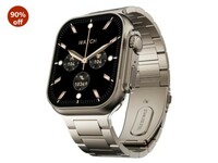 Fire-Boltt Dapper’s 54.61 mm (2.15 inch) IPS Big Screen, GPS Tracking, Compass, Wireless Charging, Bluetooth Calling, 105 Sports Modes, Video Watchfaces (Titanium)