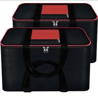 Storite 2 Pack Moisture Proof Nylon Large Size Underbed Storage Bag For Clothes (54 x 46 x 28 cm) - Black, Rectangular