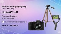 World Photography Day -  Upto 60% off + Bank offers (17 to19 Aug)