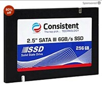  Consistent 2.5" 256GB SSD (CTSSD256S6) with SATA III Interface, 6Gb/s Read/Write Speed Upto - 552/500 MB/s, 5 Years Warranty 