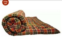 JY Soft Cotton Foldable Bed Mattress, Firm Gadda for Floor & Bed, Double Size Mattress (72 X35 Inches) Heavy Check