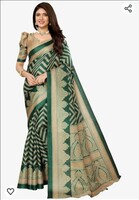 Yashika Womens Woven Printed Art Silk Saree with Unstitched Blouse Material