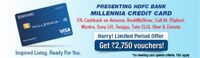 First Year Free HDFC Millenia Credit Card (User Specific)