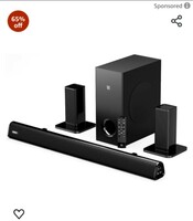 GOVO GOSURROUND 945 | 120W Sound bar, 5.1 Channel Home Theatre with Mega subwoofer, Dual Rear Satellites, AUX, USB & Bluetooth, 3 Equalizer Modes, Stylish Remote & LED Display (Platinum Black)