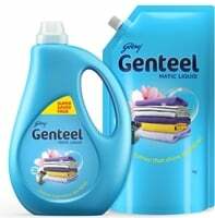 Genteel Matic Liquid Detergent 1kg bottle + 1kg Refill Pouch