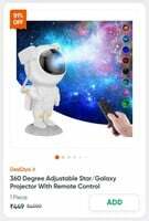 Instamart - 360 Degree Adjustable Star/Galaxy Projector With Remote Control (location specific)
