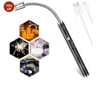 I K IMPEX Electric Lighter for Candles Rechargeable Electric Gas Lighter Home Use Candle Lighter Plasma Flameless Windproof USB Lighter 360° Flexible Neck Arc Lighter (Multicolor) 