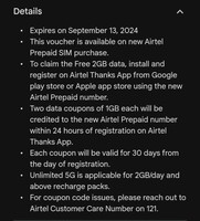 Airtel new prepaid sim 5G unlimited and 2 gb home