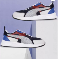 PUMA  Puma Men Navy Blue and White Colourblocked Sneakers Sneakers For Men  (Dark Blue , 6)