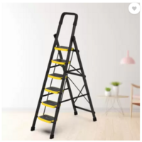 Asian Paints TruCare Home Elite 6-Steps Ladder, Steel Steps, Foldable, Slip-resistant Aluminium Ladder  (With Platform)