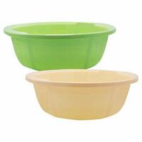 Wonder Plastic Tub, 16 LTR 2 Pc, Yellow & Green Color, Made in India, KBS01870